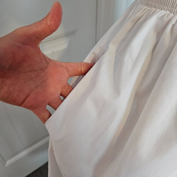 Sugarlips Bridgette One Shoulder Balloon Sleeve Poplin Midi Dress Size Small - Picture 11 of 12